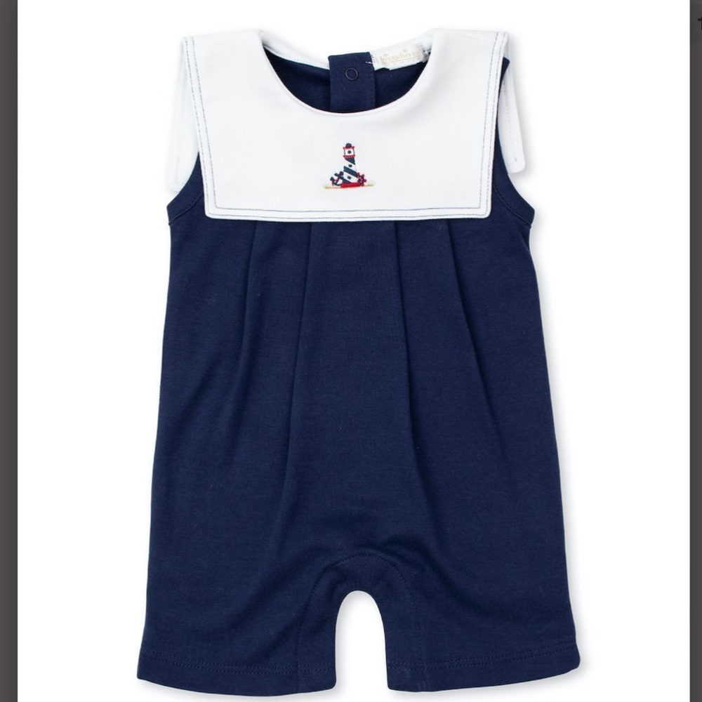 NWT Kissy Kissy Playsuit w Sailor Collar and Lighthouse Embroidery, 3-6 months